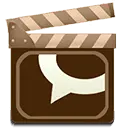 Clapperboard Chat Bubble - icon - High Resolution PNG