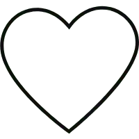 Heart Shape Pattern - black - outline - No Watermark PNG