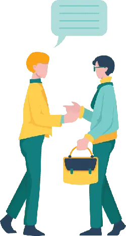 People Shaking Hands and Talking - interaction - High Resolution PNG