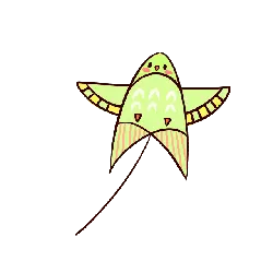 Green Kite - kite - PNG