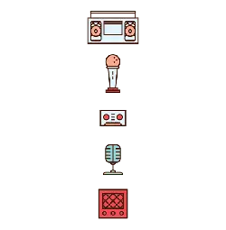 Radio、Microphone、Cassette、Microphone、Speaker - technology - PNG