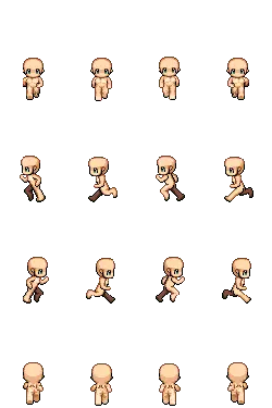 Pixel Character - jumping - Lossless PNG