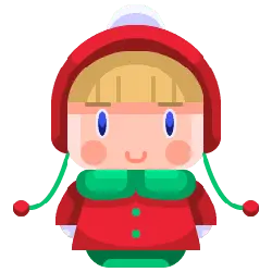 Cartoon Character with Hat - red - smile - Transparent Background PNG