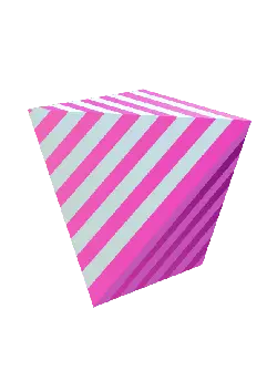Striped Cube - pink - PNG Images