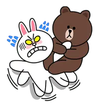 Rabbit and Bear - motion - No Background PNG