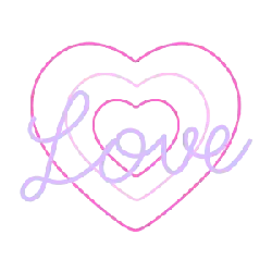 Heart Pattern - neon light - Free PNG