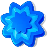 Blue Flower - plastic - High Resolution PNG