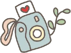 Heart Camera - heart shape - Transparent Background PNG