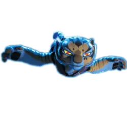Blue Tiger - jumping - No Watermark PNG