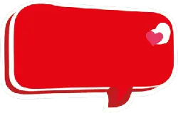 Red Dialogue Box - love - High Resolution PNG