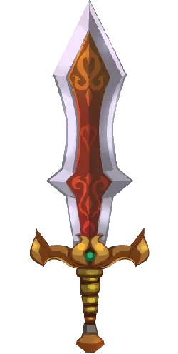 Decorative Red Sword - red - Transparent Layer PNG