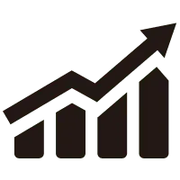 Ascending Arrow Bar Chart - Designer's Pick PNG