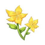 Yellow Flowers - green leaves - No Background PNG