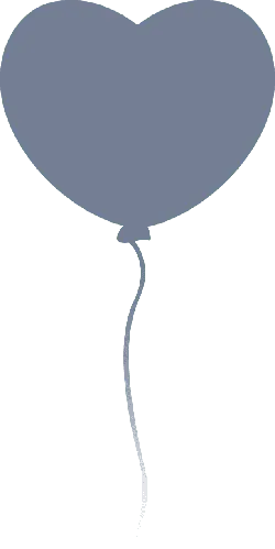 Heart Shape Balloon - gray - Free PNG