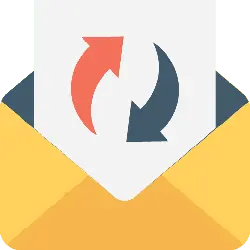 Envelope with Circular Arrows - mail - Transparent Background PNG