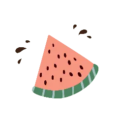 Watermelon Slice - black - Highly Rated PNG
