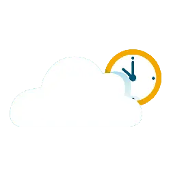Cloud and Clock - simple - Free PNG