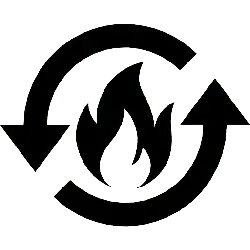 Flame Circular Arrows - symbol - Free PNG