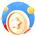Coin - virtual currency - star - No Background PNG