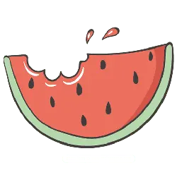 Watermelon Slice - black - Trending PNG