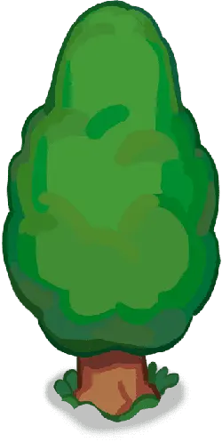 Cartoon Tree - green - illustration - Transparent Background PNG