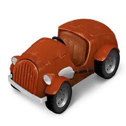Toy Car - orange - Lossless PNG