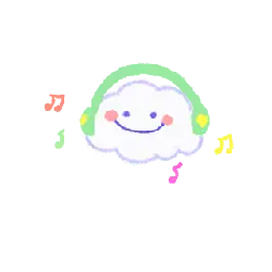Cloud with Headphones - headphones - No Background PNG