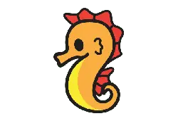 Seahorse - red - marine life - No Watermark PNG