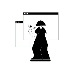 Cartoon Character with Hat - minimalist - No Background PNG