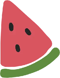 Watermelon Slice - black - Popular Download PNG