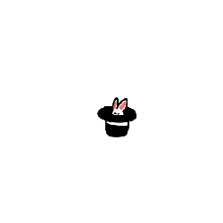 Rabbit coming out of a hat - performance - No Background PNG