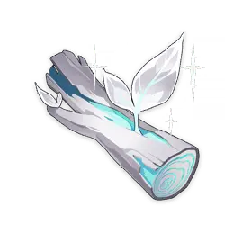 Ice Crystal Log - glowing - Transparent Background PNG