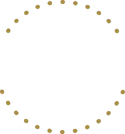 Gold Dots Decoration - simple - Transparent Background PNG