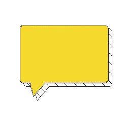 Speech Bubble - graphic design - yellow - Transparent Background PNG