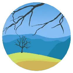 Dead Tree Landscape Painting - painting - Free PNG