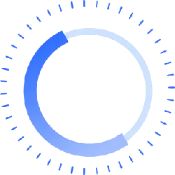 Blue Progress Bar - circular - PNG