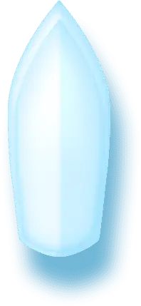 Ice Crystal Skull - glowing - Transparent Layer PNG