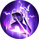 Purple Lightning Girl - magic - Transparent Background PNG