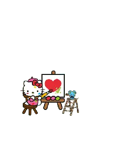 Hello Kitty - little girl - PNG