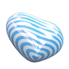 Striped Heart Balloon - heart shape - PNG