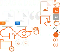 Drag & Drop Icons - interaction - Transparent Layer PNG