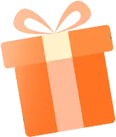 Gift Box - orange - High Resolution PNG
