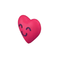 Smiling Heart Face Emoji - pink - PNG