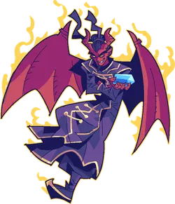 Purple Demon - magic - Transparent Background PNG