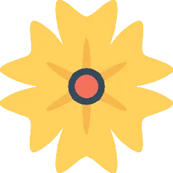 Yellow Flower - simple - High Resolution PNG