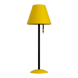 Yellow Desk Lamp - lighting - Transparent Layer PNG