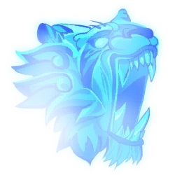 Blue Lion Head - design - No Background PNG