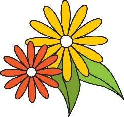 Two Flowers - red - Free PNG