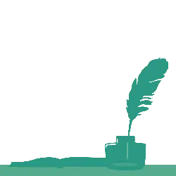 Quill and Inkwell - historical - Transparent Layer PNG