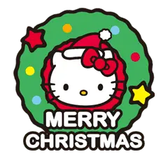 Christmas Hello Kitty - greeting - Transparent Background PNG